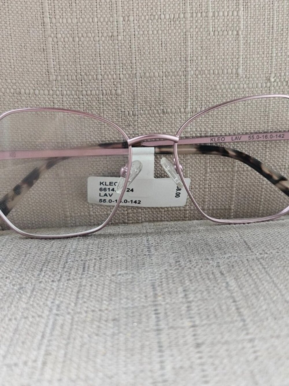 KLEO Women Eyeglasses Frame LAVENDER Tone Metal Eyewear Glasses Frame only NWT